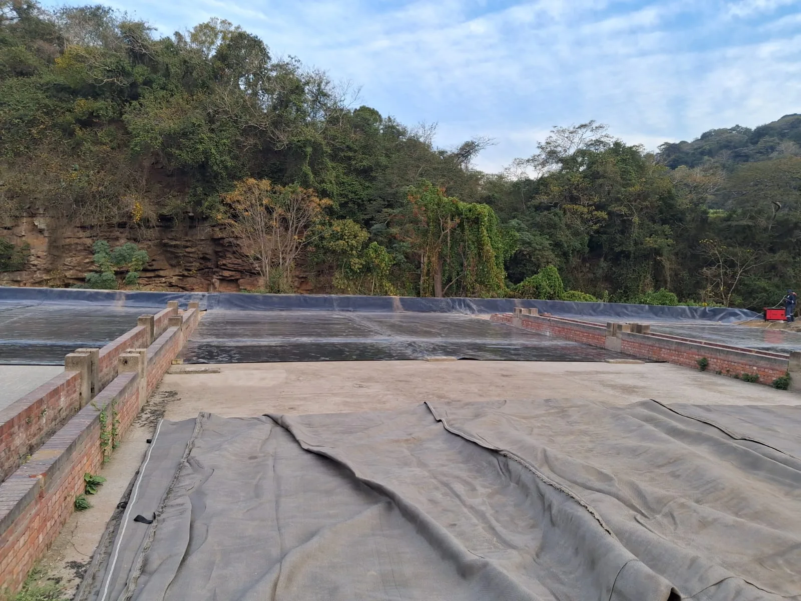 Dewatering Tubes on Site Ready for Installtion